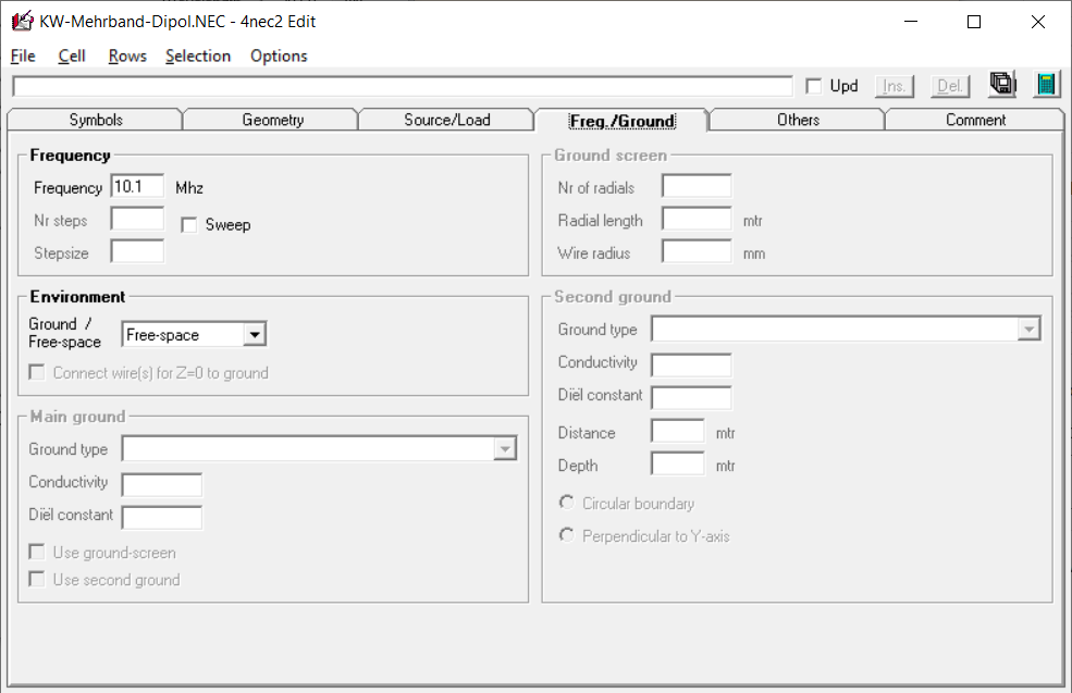 4nec2 Edit Input File