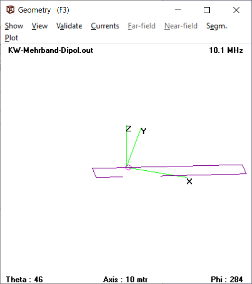 4nec2 Darstellung der Geometrie
