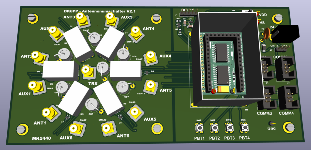 3D-Ansicht des Antennenumschalters V2.1