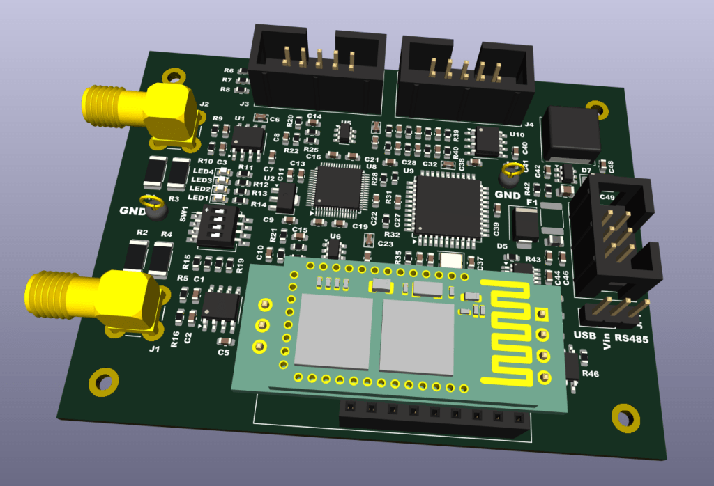 Prototyp mit aufgesteckter Bluetooth-Schnittstelle (vorläufig)