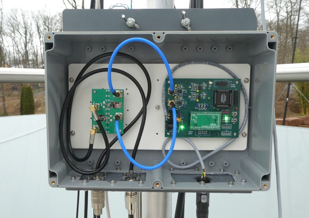 Antennenkoppler und Auswertung im Testbetrieb